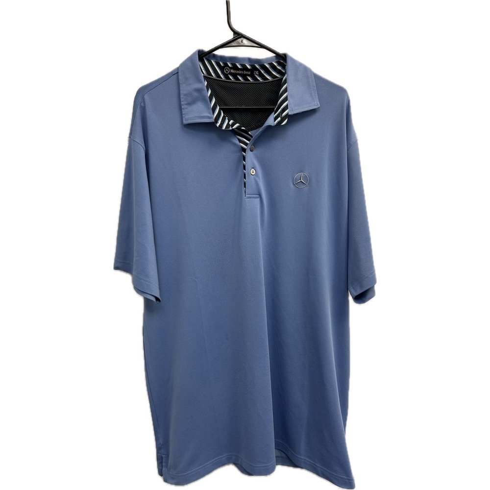 Mercedes-Benz Logo Polo Blue Shirt By Finn Ryan Men’s Size 2XL